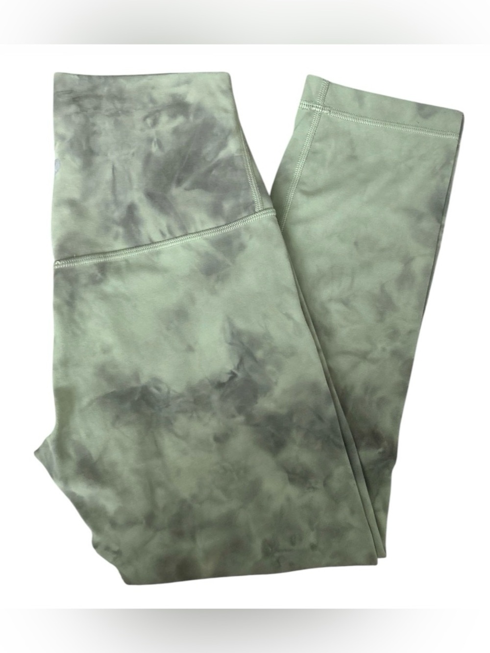 Lululemon Align Crop 21 Diamond Dye Vista Green Medium Olive size 4